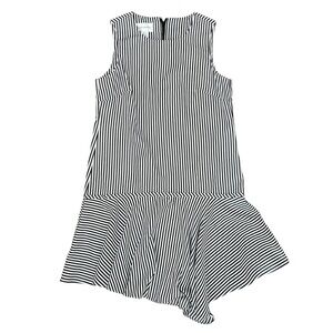 Donna Morgan Black and White Striped Sleeveless Dress Sz 8